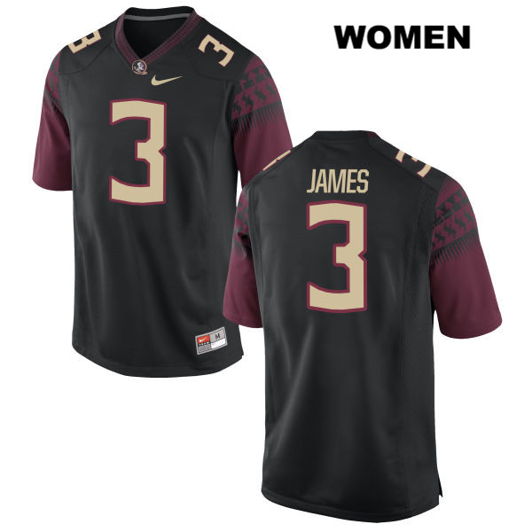 Women's NCAA Nike Florida State Seminoles #3 Derwin James College Black Stitched Authentic Football Jersey ESO8069BV